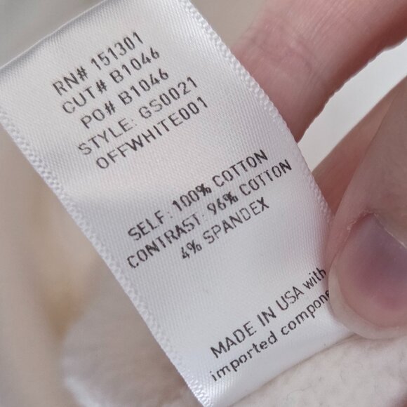 GOOD AMERICAN White Boatneck Cropped Sweatshirt - Picture 4 of 4